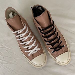 Light brown converse chuck 70s high tops